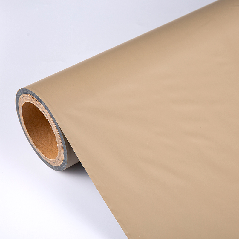 Low Breathable 2 Layer 100% Blackout TPU Film for Curtain Brown + Black Blackout Film